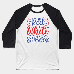Red White And Booz Baseball T-Shirt